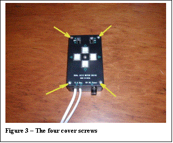 Text Box:  
Figure 3  The four cover screws

