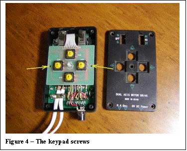 Text Box:  
Figure 4 � The keypad screws

