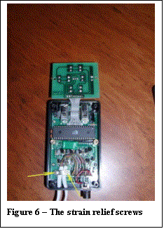 Text Box:  
Figure 6  The strain relief screws

