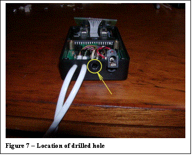 Text Box:  
Figure 7 � Location of drilled hole

